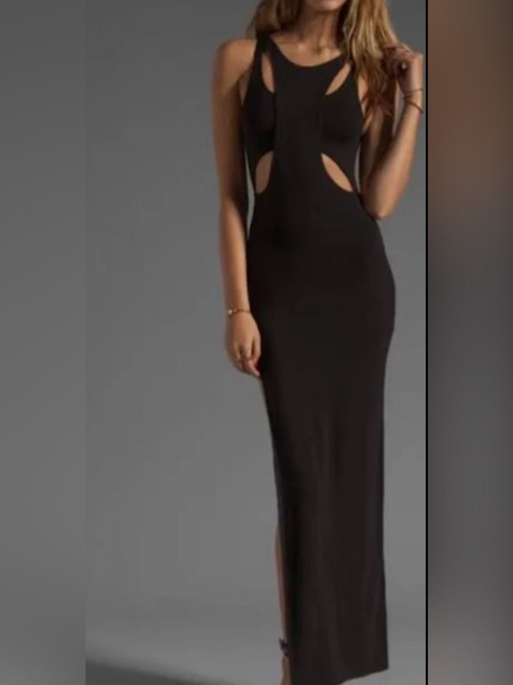 Stunning Black Cutout Maxi Dress - by: blessed are the Meek